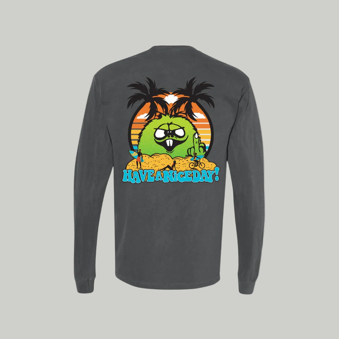  Long Sleeve Sunrise Shirt - Gerald the one finger troll