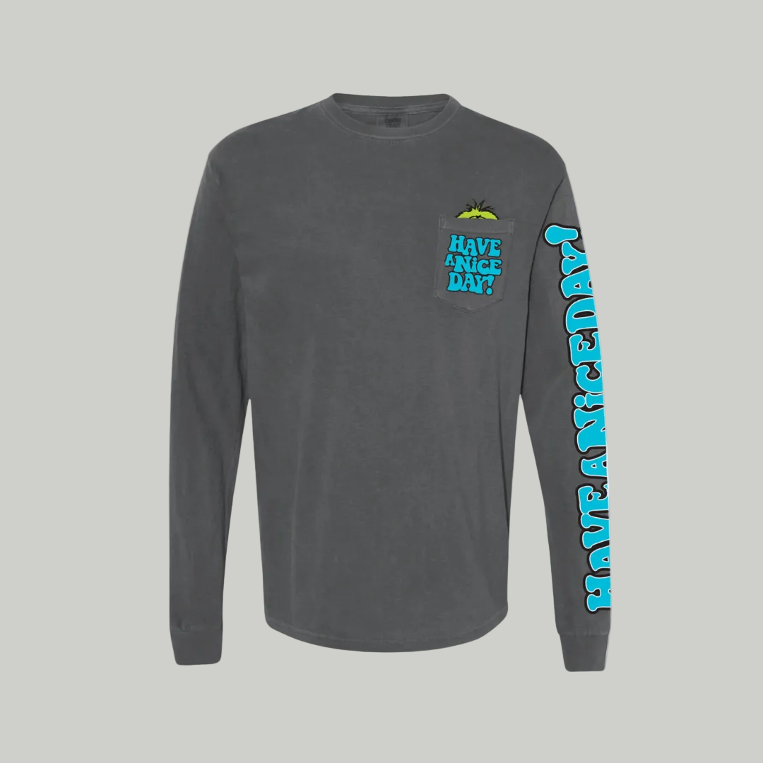  Long Sleeve Sunrise Shirt Front - Gerald the one finger troll